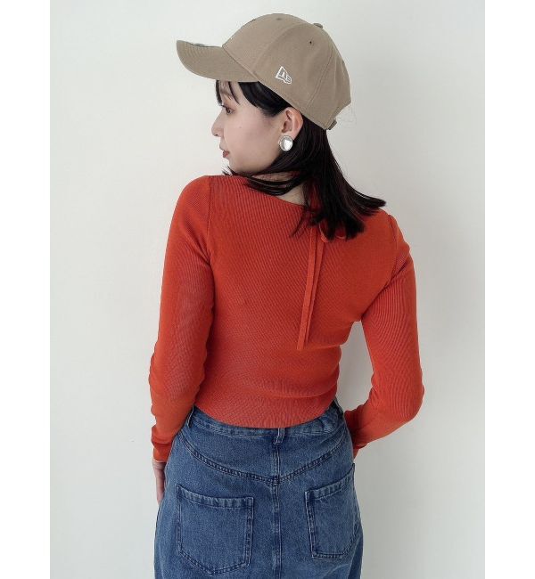 dazzlin「カーデタイトレイヤードリボントップス」|ニット・セーター|