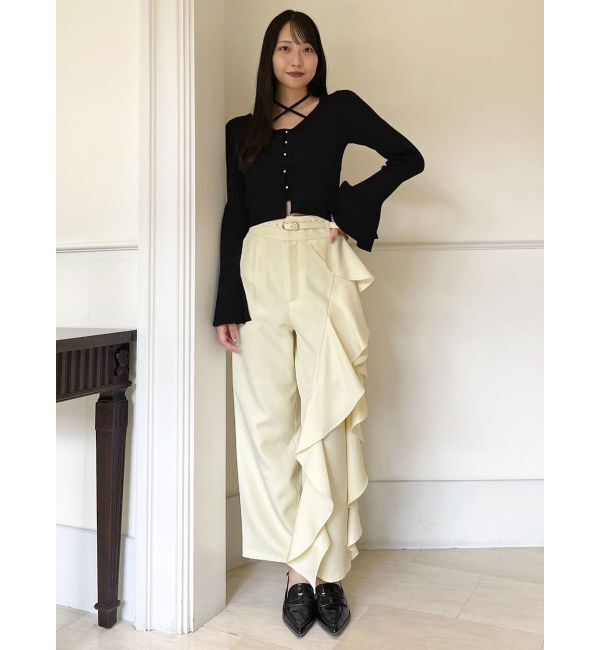 dazzlin「ビッグフリルアシメワイドパンツ」|その他|