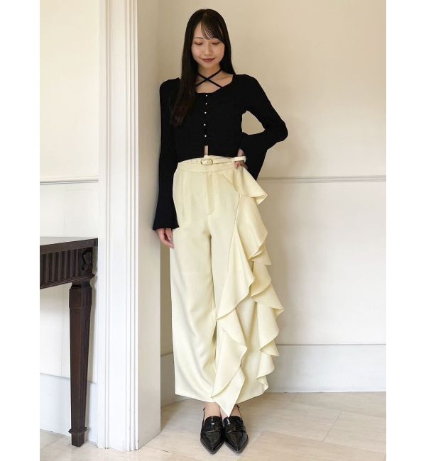 dazzlin「ビッグフリルアシメワイドパンツ」|その他|