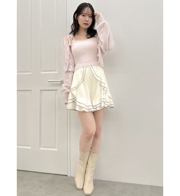 dazzlin「ミニシャギーラメニットカーデトップス」|カーディガン|