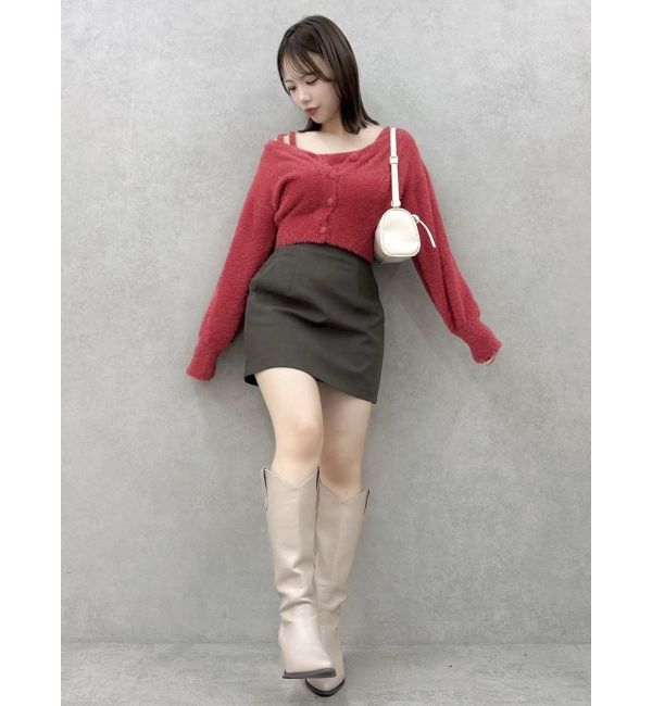 dazzlin「ミニシャギーラメニットカーデトップス」|カーディガン|