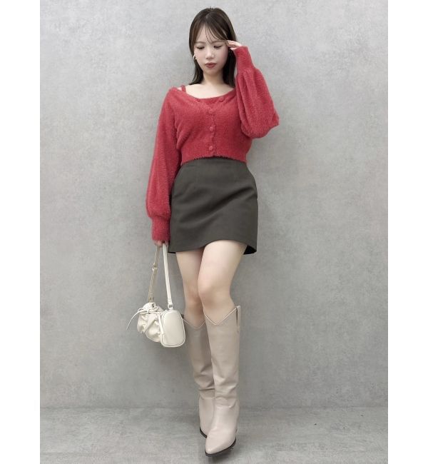 dazzlin「ミニシャギーラメニットカーデトップス」|カーディガン|