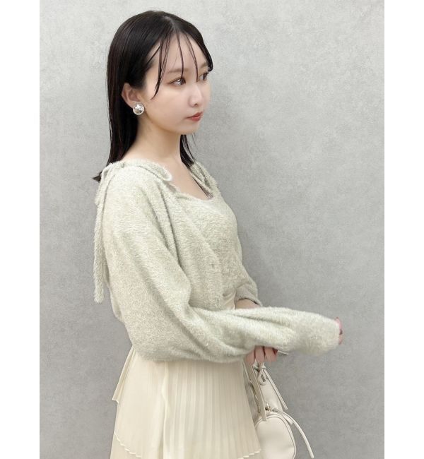 dazzlin「ミニシャギーラメニットカーデトップス」|カーディガン|