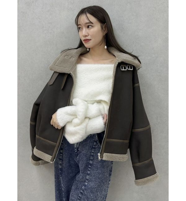 dazzlin「シャギーオフショルニットプルオーバー」|ニット・セーター|