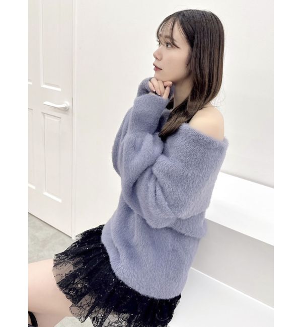 dazzlin「シャギーオフショルニットプルオーバー」|ニット・セーター|