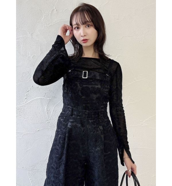 dazzlin「レースワイドサロペット」|ワンピース|