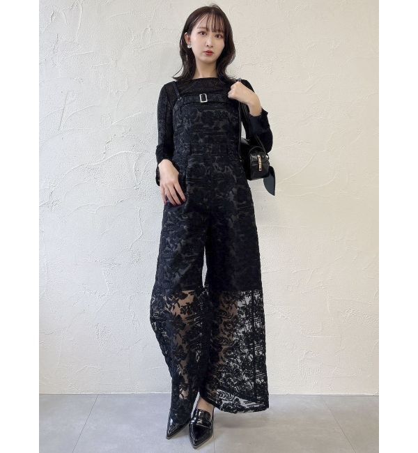 dazzlin「レースワイドサロペット」|ワンピース|