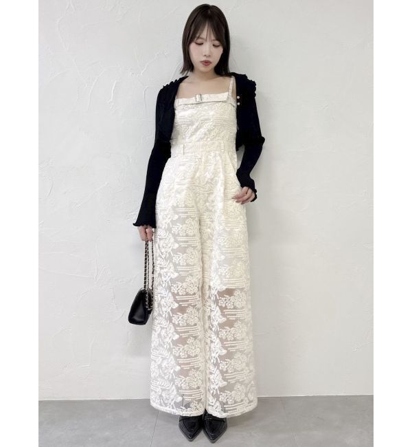 dazzlin「レースワイドサロペット」|ワンピース|