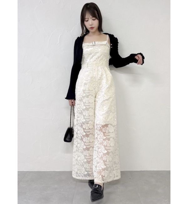 dazzlin「レースワイドサロペット」|ワンピース|