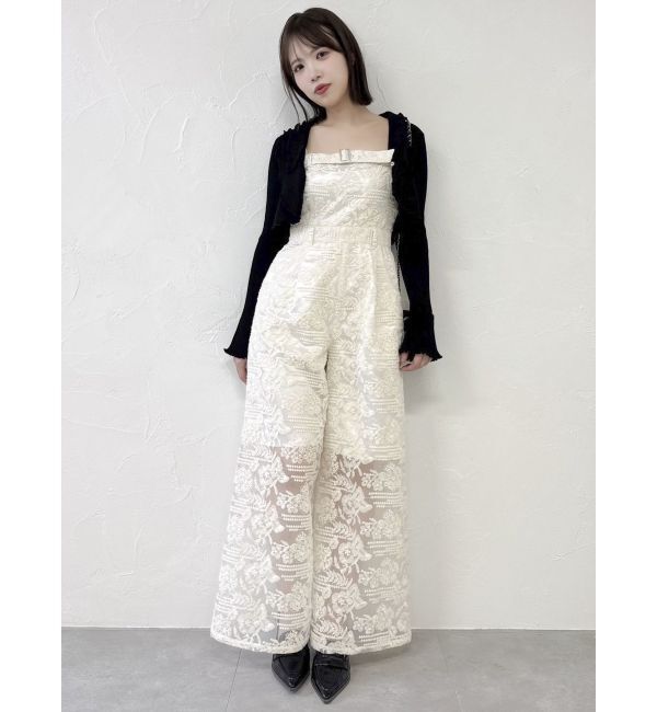 dazzlin「レースワイドサロペット」|ワンピース|