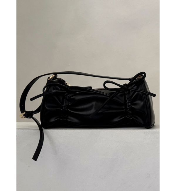 dazzlin「ダブルギャザーリボンバッグ」|その他|ブラック