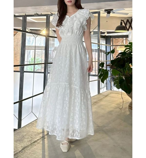 dazzlin「【WEB限定】バックリボンレースノースリワンピース」|ワンピース|