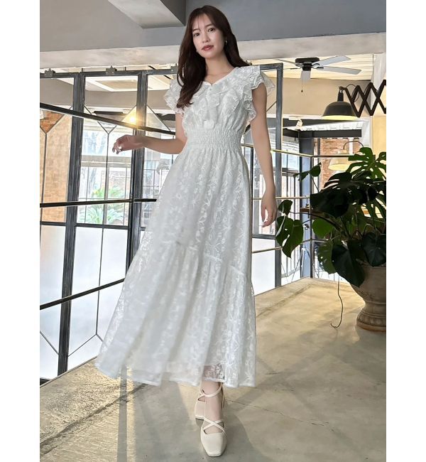 dazzlin「【WEB限定】バックリボンレースノースリワンピース」|ワンピース|