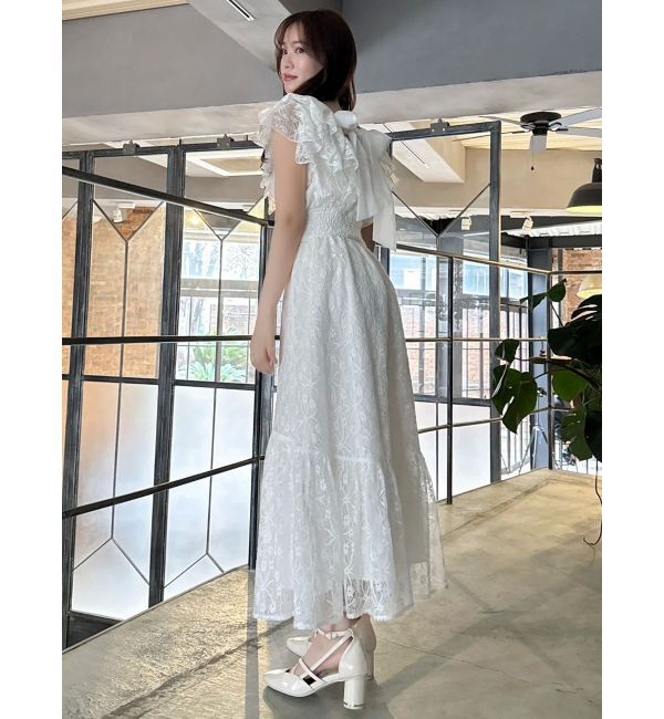dazzlin「【WEB限定】バックリボンレースノースリワンピース」|ワンピース|