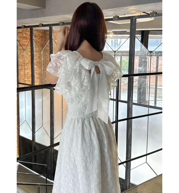 dazzlin「【WEB限定】バックリボンレースノースリワンピース」|ワンピース|