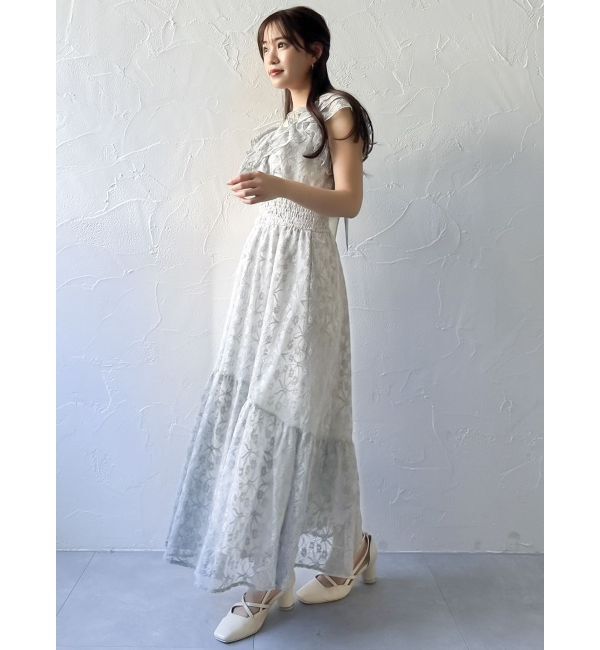 dazzlin「【WEB限定】バックリボンレースノースリワンピース」|ワンピース|