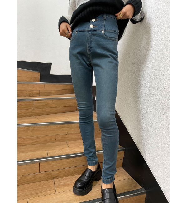 EMODA「【ELDER】フィックスハイウエストデニム」|デニム|