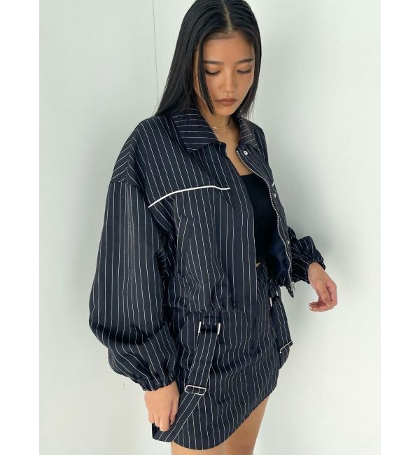 EMODA「ボックスEマークショートブルゾン」|ブルゾン・スタジャン|