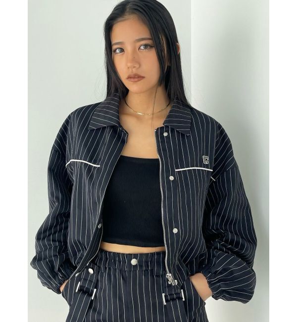 EMODA「ボックスEマークショートブルゾン」|ブルゾン・スタジャン|