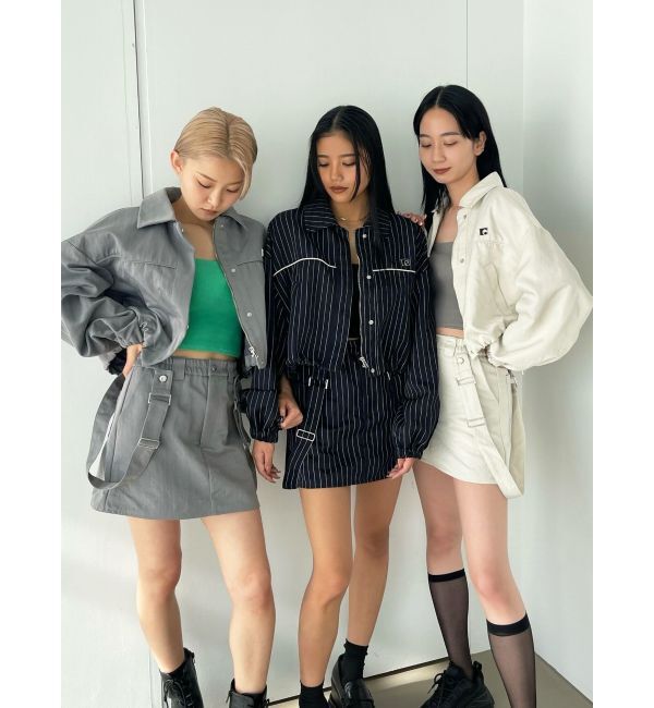 EMODA「ボックスEマークショートブルゾン」|ブルゾン・スタジャン|