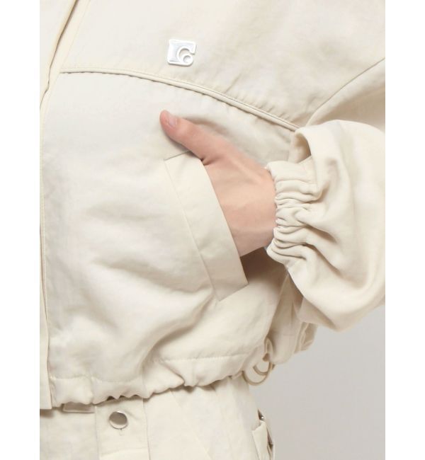 EMODA「ボックスEマークショートブルゾン」|ブルゾン・スタジャン|