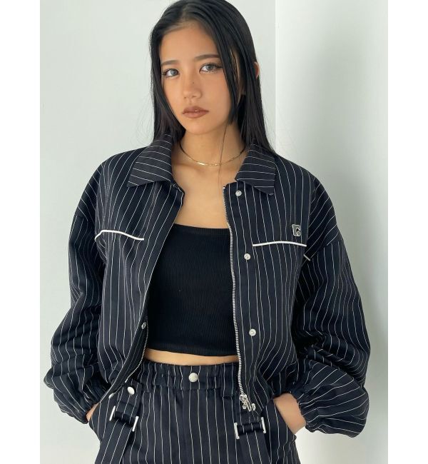 EMODA「ボックスEマークショートブルゾン」|ブルゾン・スタジャン|ライトミックス