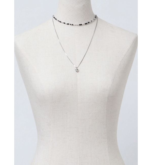 EMODA「ハートモチーフダブルネックレス」|ネックレス|