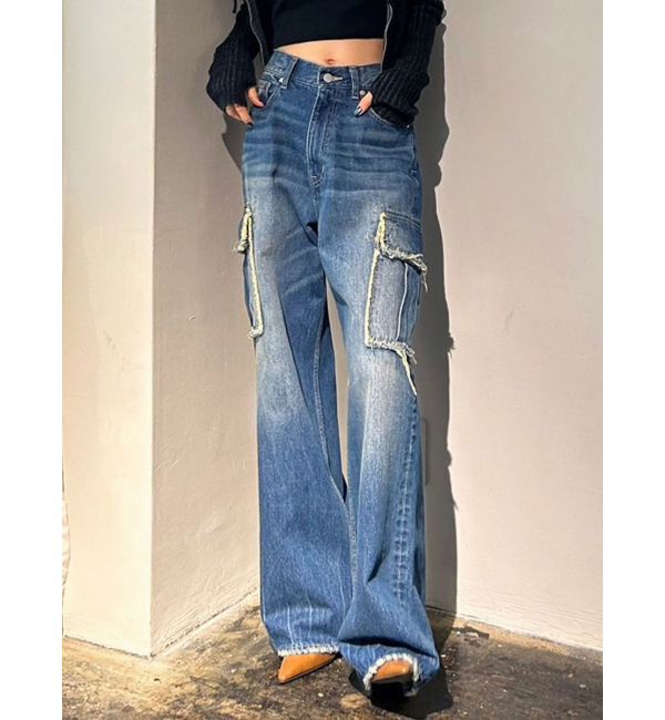 EMODA「アウトポケットワイドジーンズ」|デニム|