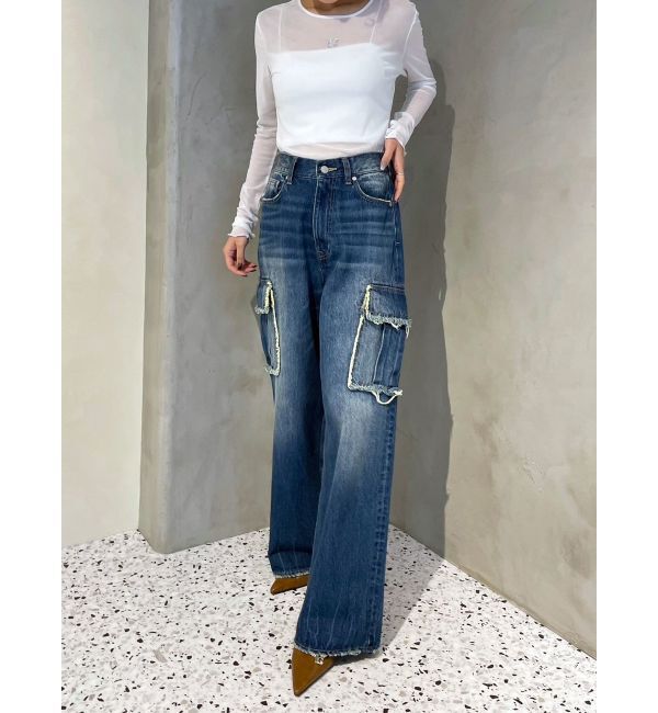 EMODA「アウトポケットワイドジーンズ」|デニム|