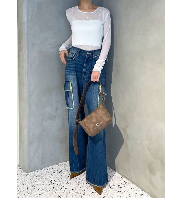 EMODA「アウトポケットワイドジーンズ」|デニム|
