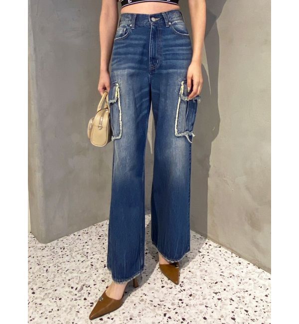 EMODA「アウトポケットワイドジーンズ」|デニム|