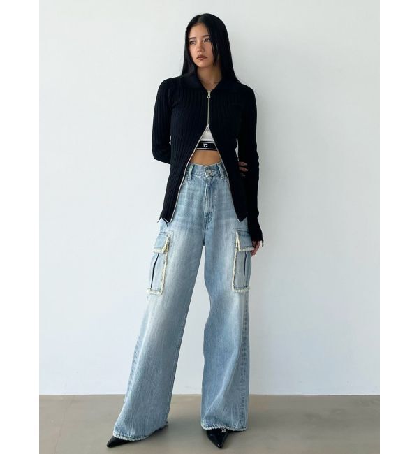 EMODA「アウトポケットワイドジーンズ」|デニム|