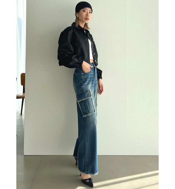 EMODA「アウトポケットワイドジーンズ」|デニム|