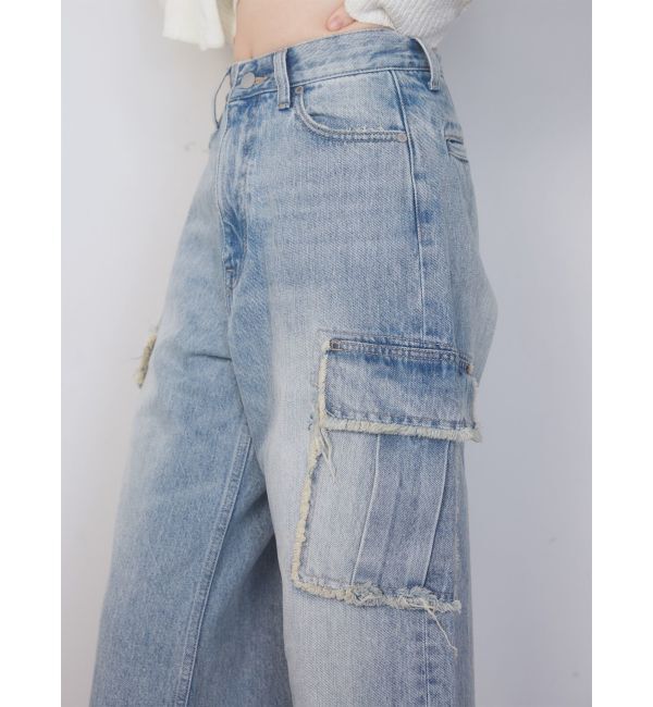 EMODA「アウトポケットワイドジーンズ」|デニム|