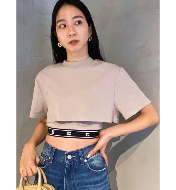 EMODA「レイヤージャガードフィットトップ」|Tシャツ・カットソー|ベージュ