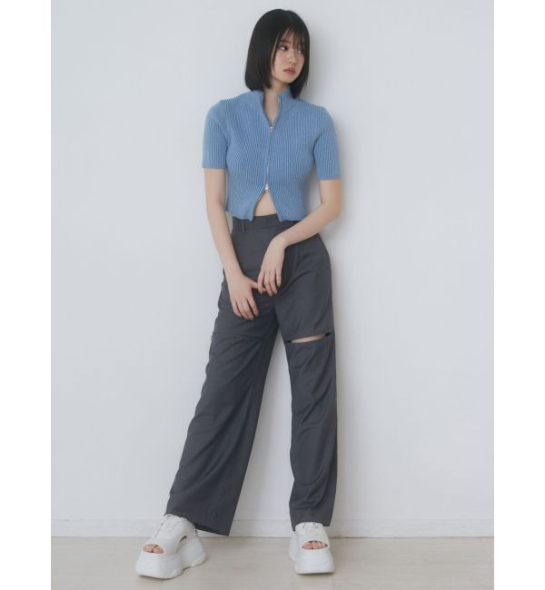 EMODA「ジップスリットワイドパンツ」|その他|