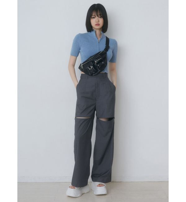EMODA「ジップスリットワイドパンツ」|その他|