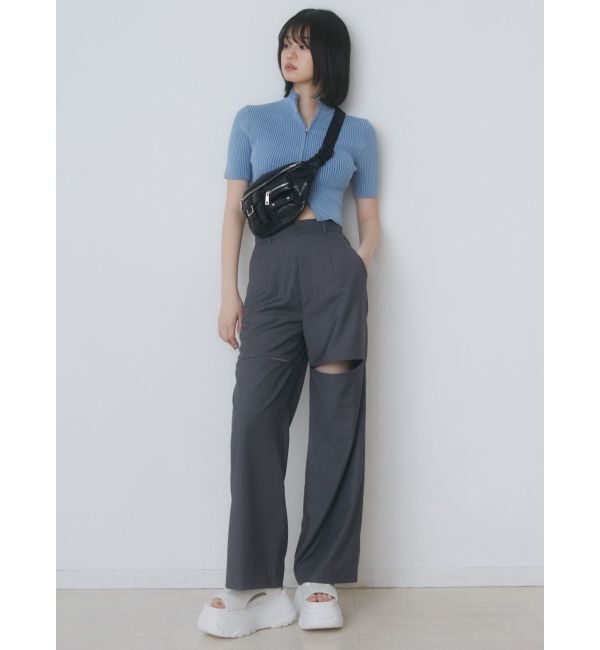 EMODA「ジップスリットワイドパンツ」|その他|