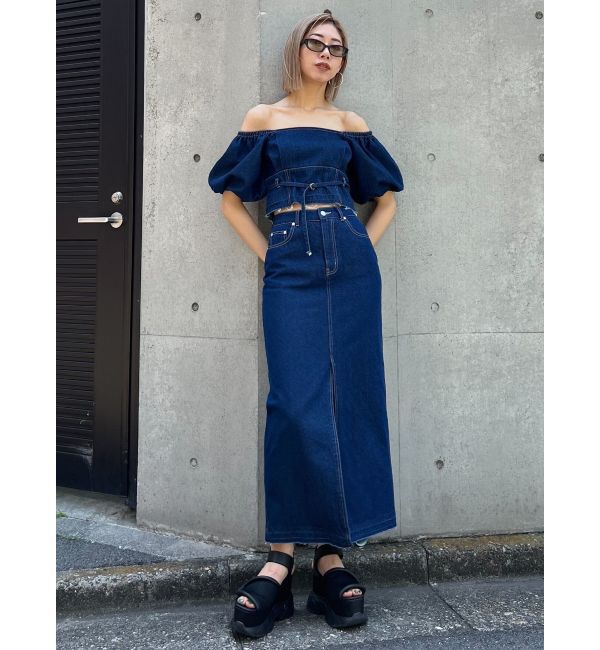 EMODA「デニムオフショルダートップ」|Tシャツ・カットソー|