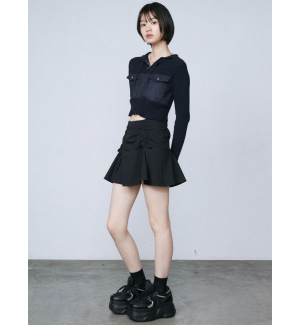 EMODA「ギャザーリボンフレアスカート」|スカート|
