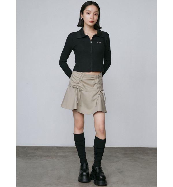 EMODA「ギャザーリボンフレアスカート」|スカート|