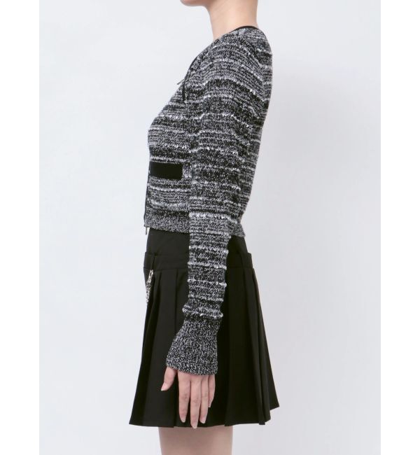 EMODA「ツイードクロップジップニット」|ニット・セーター|