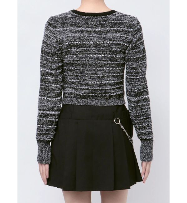 EMODA「ツイードクロップジップニット」|ニット・セーター|