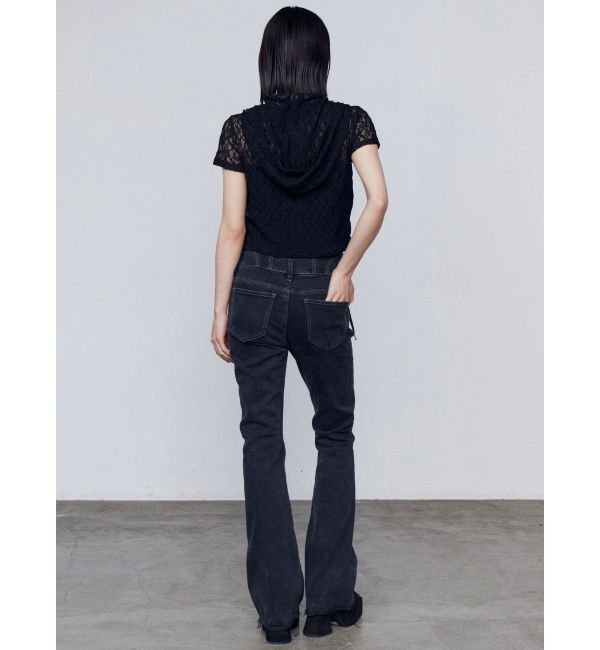 EMODA「サイドオープンハイウエストフレアパギンス」|デニム|