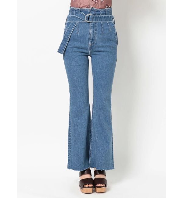 MERCURYDUO「ハイウエストデザインデニムフレアパンツ」|その他|