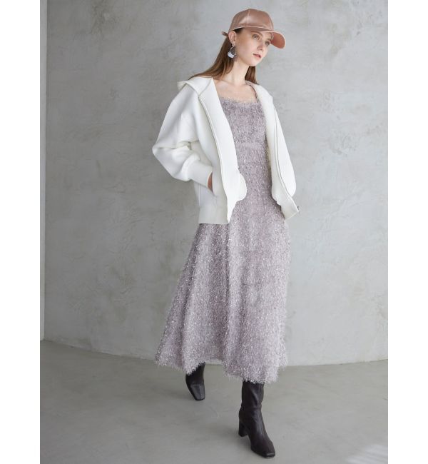 MERCURYDUO「フェザーフレアキャミワンピース」|ワンピース|