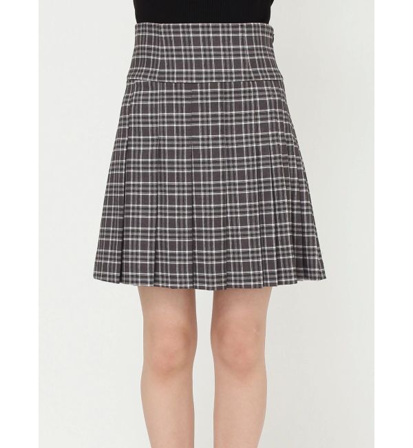MERCURYDUO「【セットアップ着用可】ラップ風プリーツチェックミニスカパン」|その他|