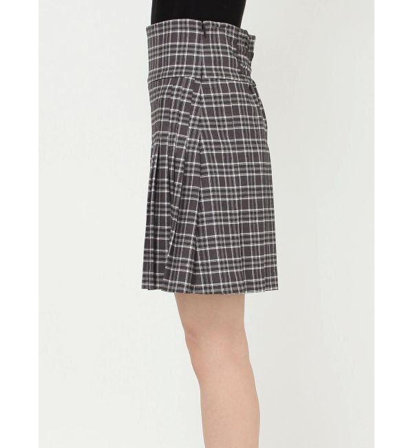 MERCURYDUO「【セットアップ着用可】ラップ風プリーツチェックミニスカパン」|その他|