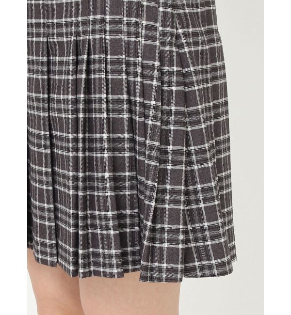 MERCURYDUO「【セットアップ着用可】ラップ風プリーツチェックミニスカパン」|その他|