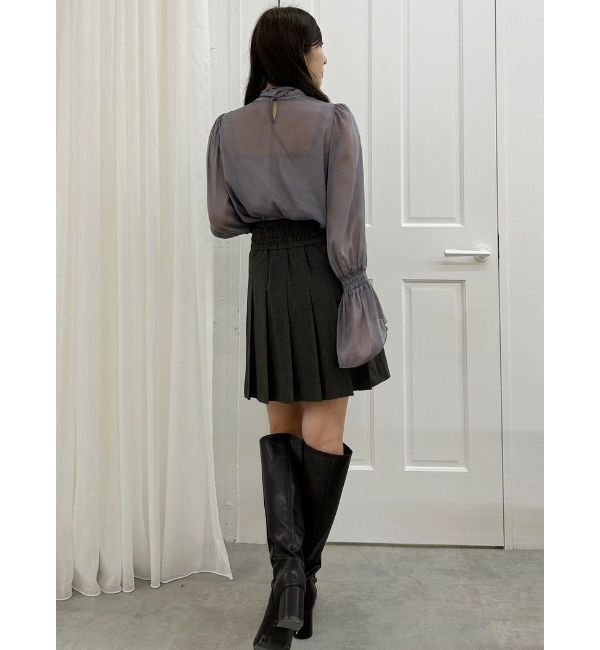 MERCURYDUO「【セットアップ着用可】ラップ風プリーツチェックミニスカパン」|その他|